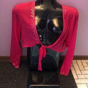 *nwt sequin shrug hit pink size 16w